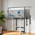 Mobile TV Floor Stand TV Cart 40”-100” TV Mount Stand Load 100KG with Wood Shelf