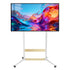 Mobile TV Floor Stand TV Cart 40”-100” TV Mount Stand Load 100KG with Wood Shelf