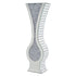 Silver 27” Tall Mirrored Vase Crushed Diamond Floor Vase Pampas Faux Flower Vase
