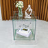 Square Cube Acrylic Record Player Table Open Storage Shelf Acrylic Sofa Side Table