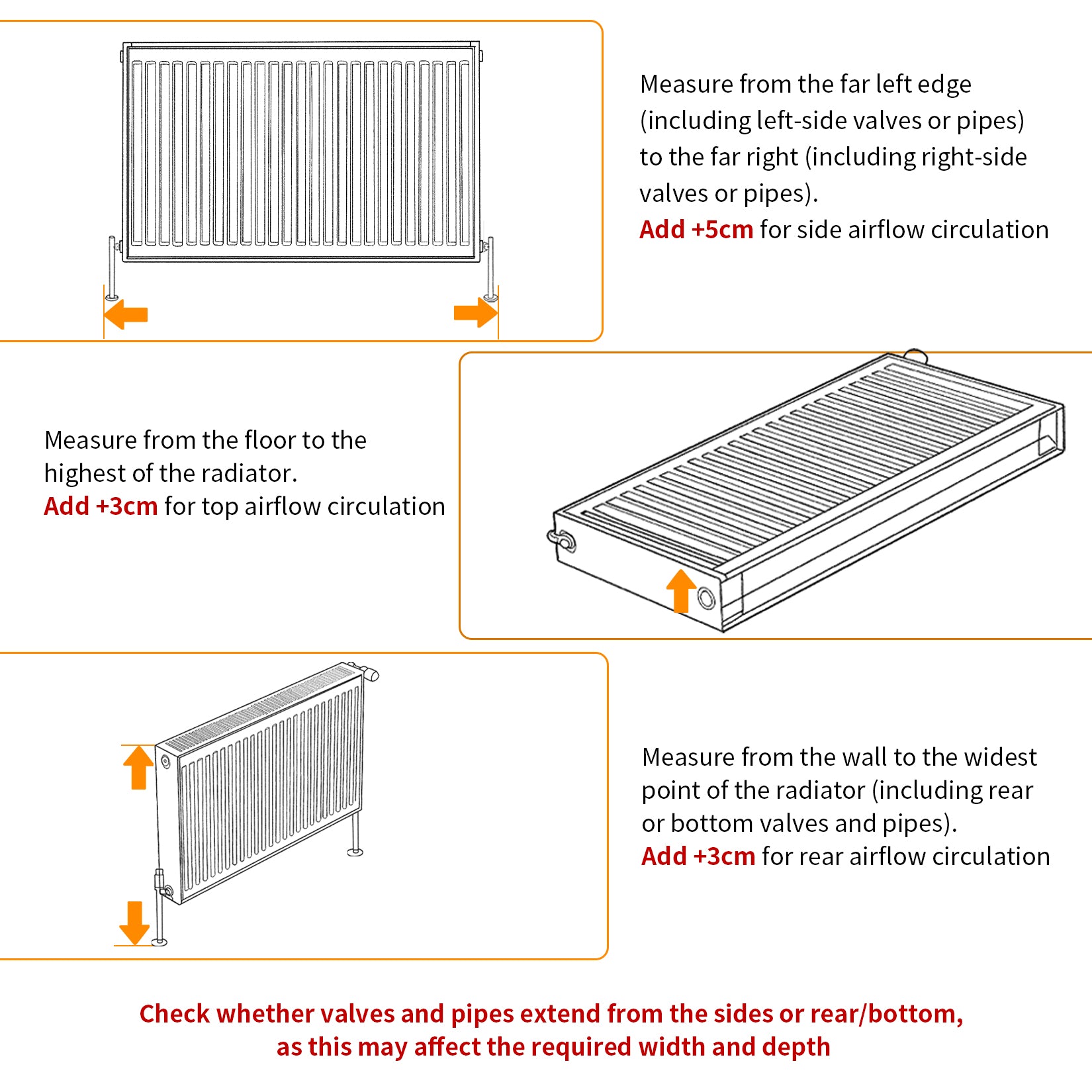 FATIVO Radiator Cover | Internal Height 81cm |  Vertical Slatted Heater Radiator Cover White MDF Radiator Cover with Wood Texture Nature Top for Living Room, Bedroom