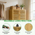2/3 Doors Bamboo Shoes Storage Cabinet with Slatted Doors & Shelves for Entryway, Hallway