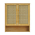 Solid Wood Bamboo Bathroom Wall Cabinet Over the Toilet Kitchen Storage Cabinet