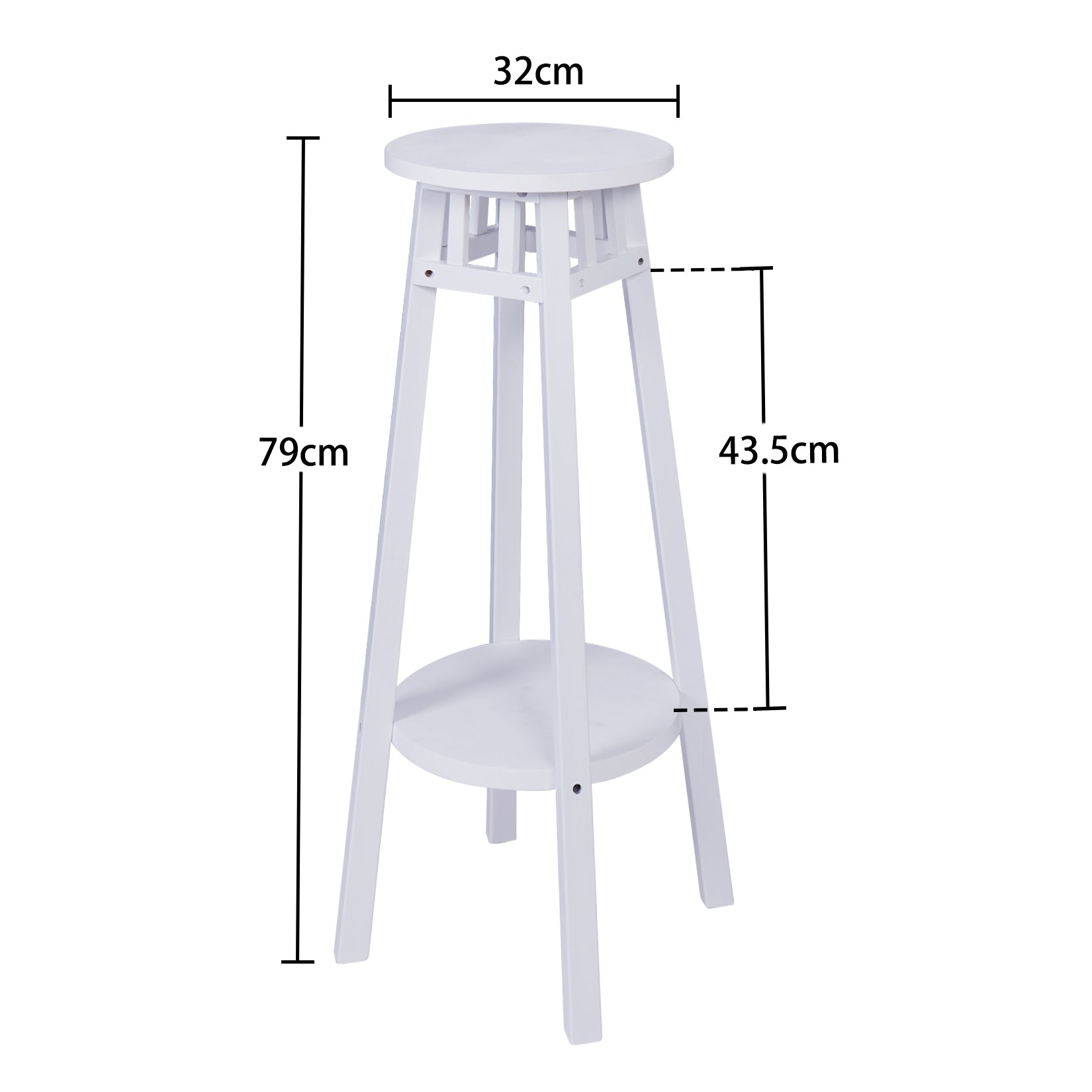 Pack of 2 Minimalist White Plant Stands Garden Flower Holder