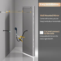 Dimmable Led Bathroom Mirror - Backlit, 1830x900mm Large Vanity Mirror ...