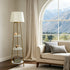 Mid Century Stativ LED Stehlampe mit Regalen
