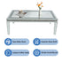 Rectangular Mirrored Coffee Table: Luxury Crushed Diamond Coffee Table Silver Mirrored Finish