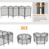Metal Garden Fence: 5 Panels Garden Fences Heavy Dog Playpen Fences Animal Barrier