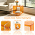 Square Cube Acrylic Record Player Table Open Storage Shelf Acrylic Sofa Side Table