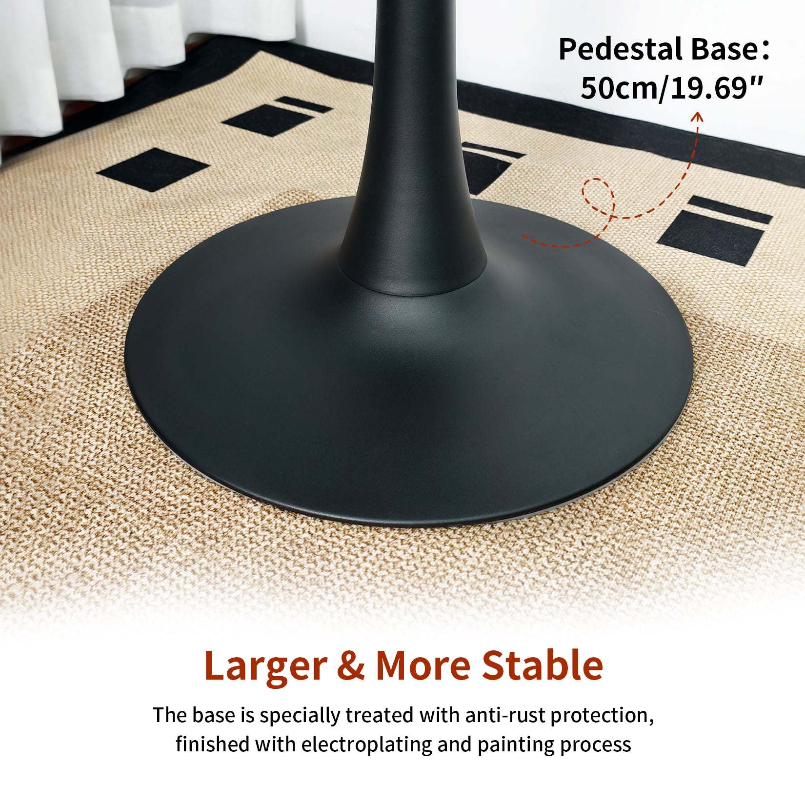 Leisure Dining Table: Round Dining Table No Chairs Sintered Stone Kitchen Coffee Table Pedestal Base