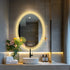 Oval Dimmable Backlight Lighted Bathroom Mirror