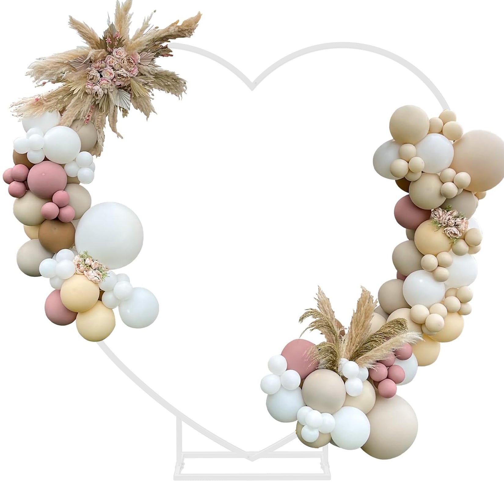 Heavy Duty Heart Shape Wedding Arch Stand Metal Arbor Frame for Wedding Ceremony