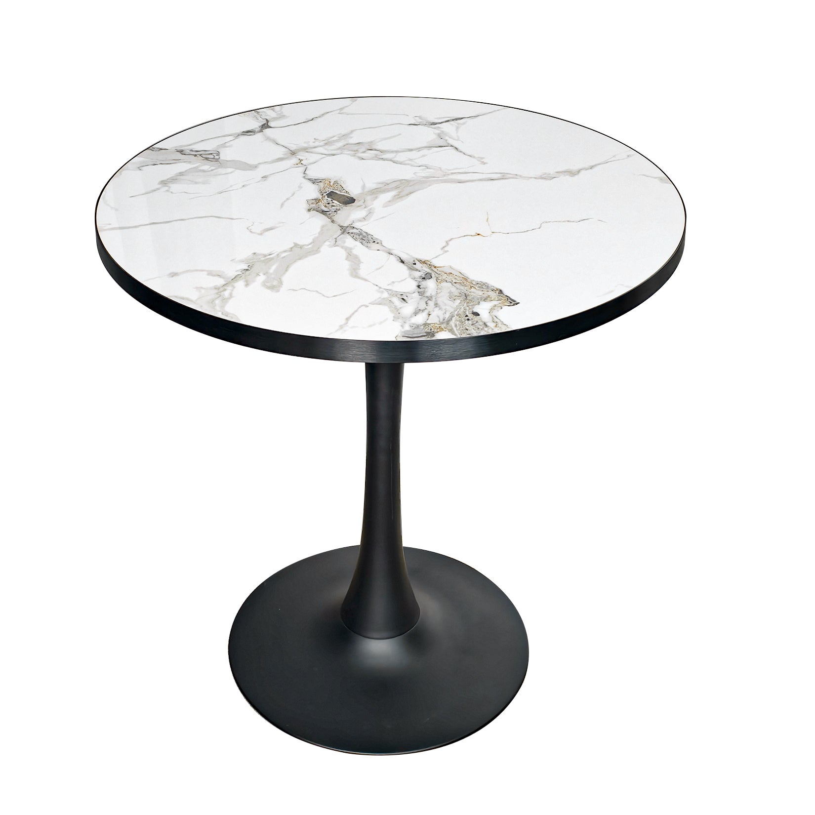Leisure Dining Table: Round Dining Table No Chairs Sintered Stone Kitchen Coffee Table Pedestal Base