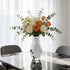 Silver Crushed Diamond Table Flower Vase for Dried Flowers Mirrored Table Centerpiece