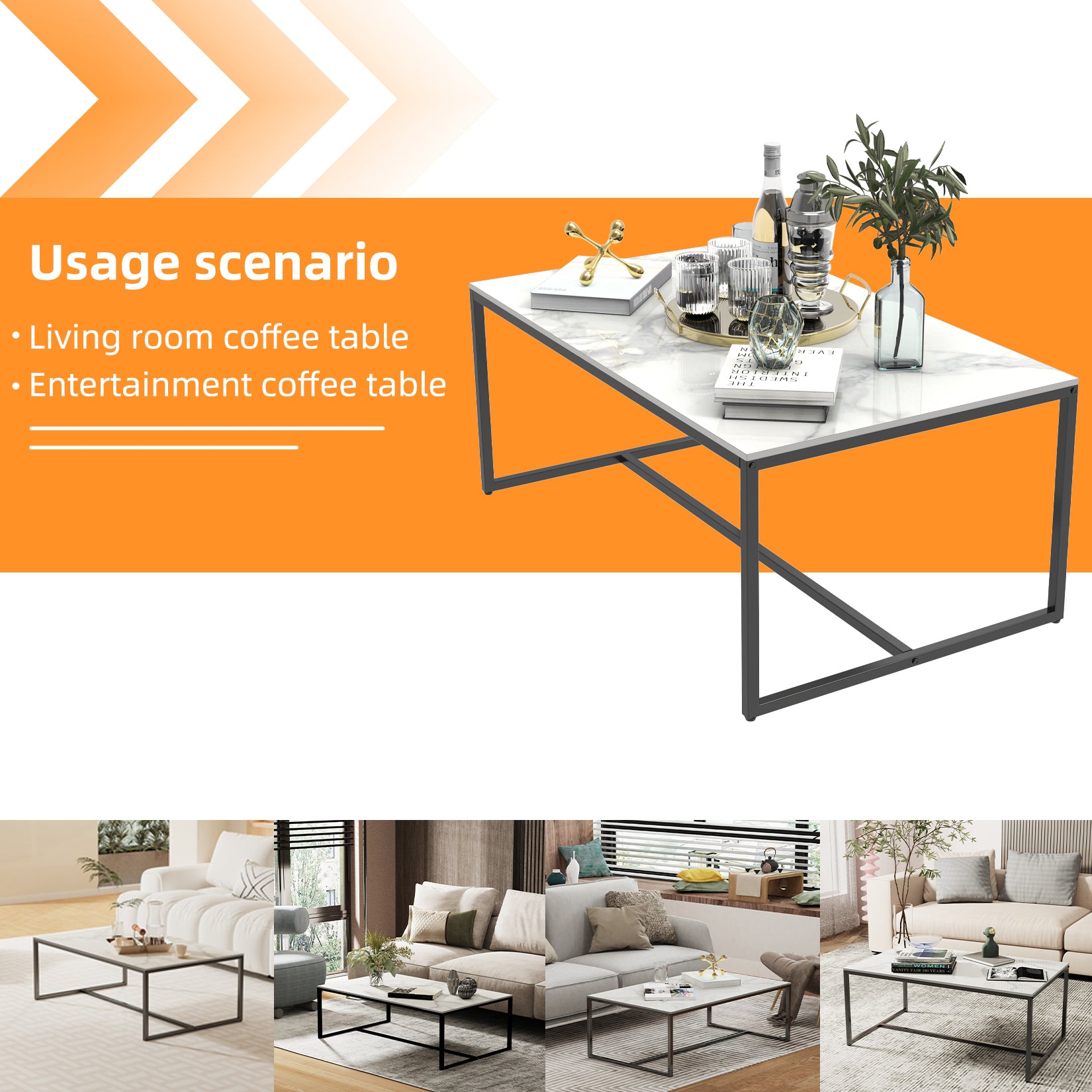 Rectangle Living Room Center Coffee Table