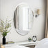 Frameless Oval Wall Glass Mirror Bathroom Silver Vanity Mirror