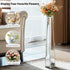 Mirrored Floor Vase: 30” Tall Mirrored Glass Flower Floor Vase for Holding Dried Flowers