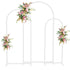 Set of 3 White Metal Wedding Arch Backdrop Stand