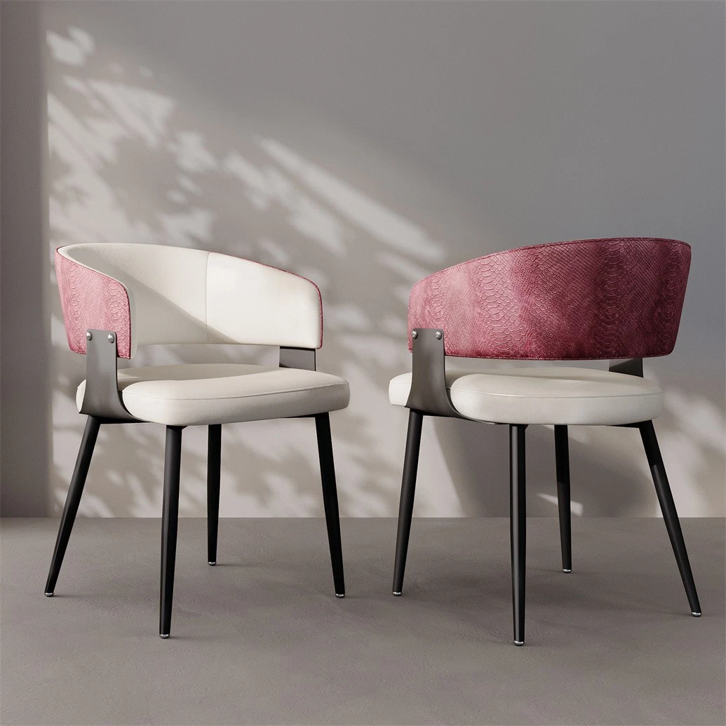 Set of 1/ 2 Microfiber Leather Upholstered Dining Chairs with Wide Seat Leisure Kitchen Chairs