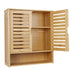 Bathroom Cabinet Bamboo Over-The-Toilet Storage Organizer Wall Mounted Kitchen Shelves