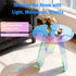 Round Iridescent Rainbow Acrylic End Table w/ PVC Table Cover Acrylic Side Table