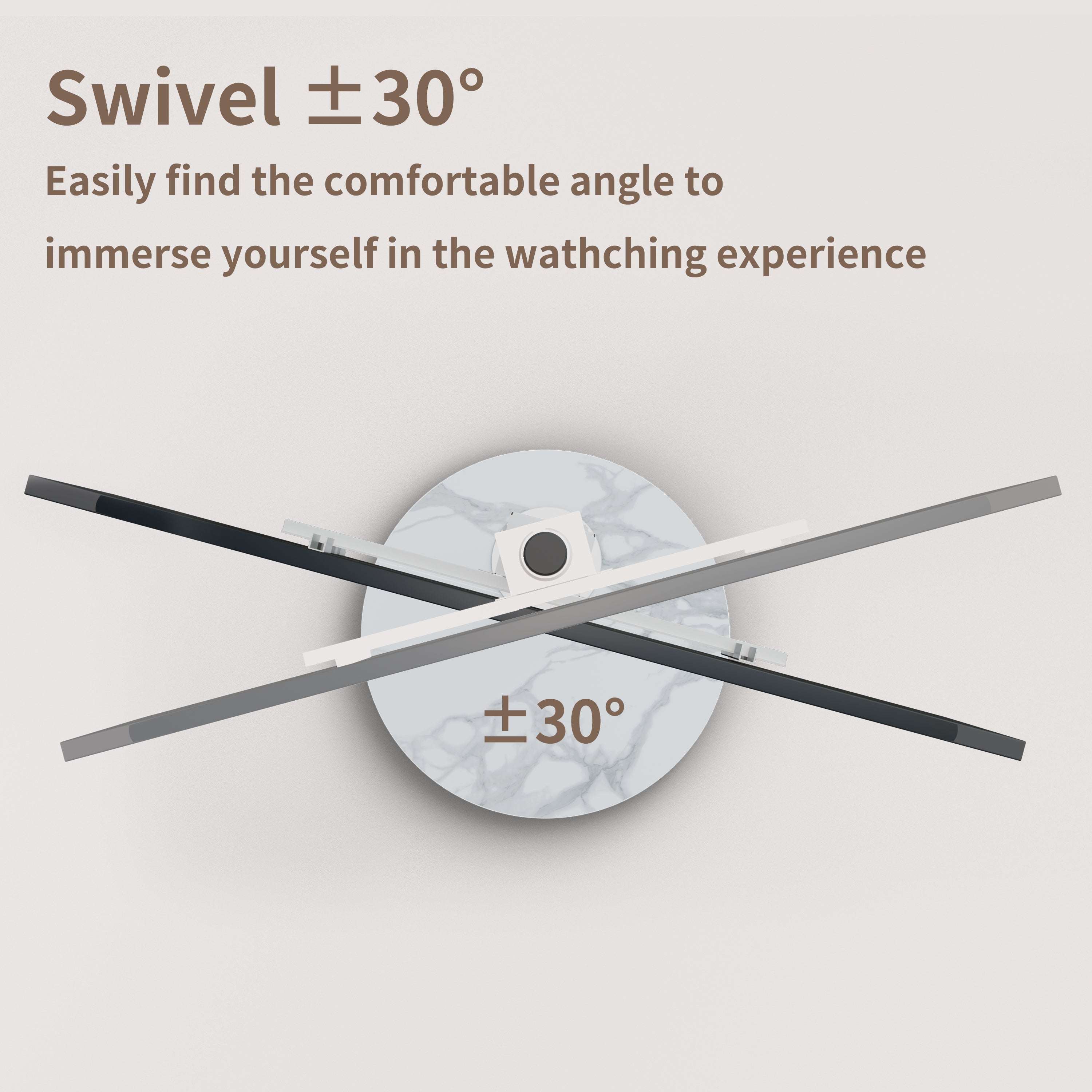 Floor TV Stand: Minimalist TV Floor Stand for 40”-75” TV Stand with Sintered Stone Base for Living Room, Max Load of 40KG