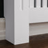 FATIVO High Radiator Cover Wood Cabinet: Internal Height 100cm White Heater Cover, Horizontal/Vertical Slats Radiator Cover Option