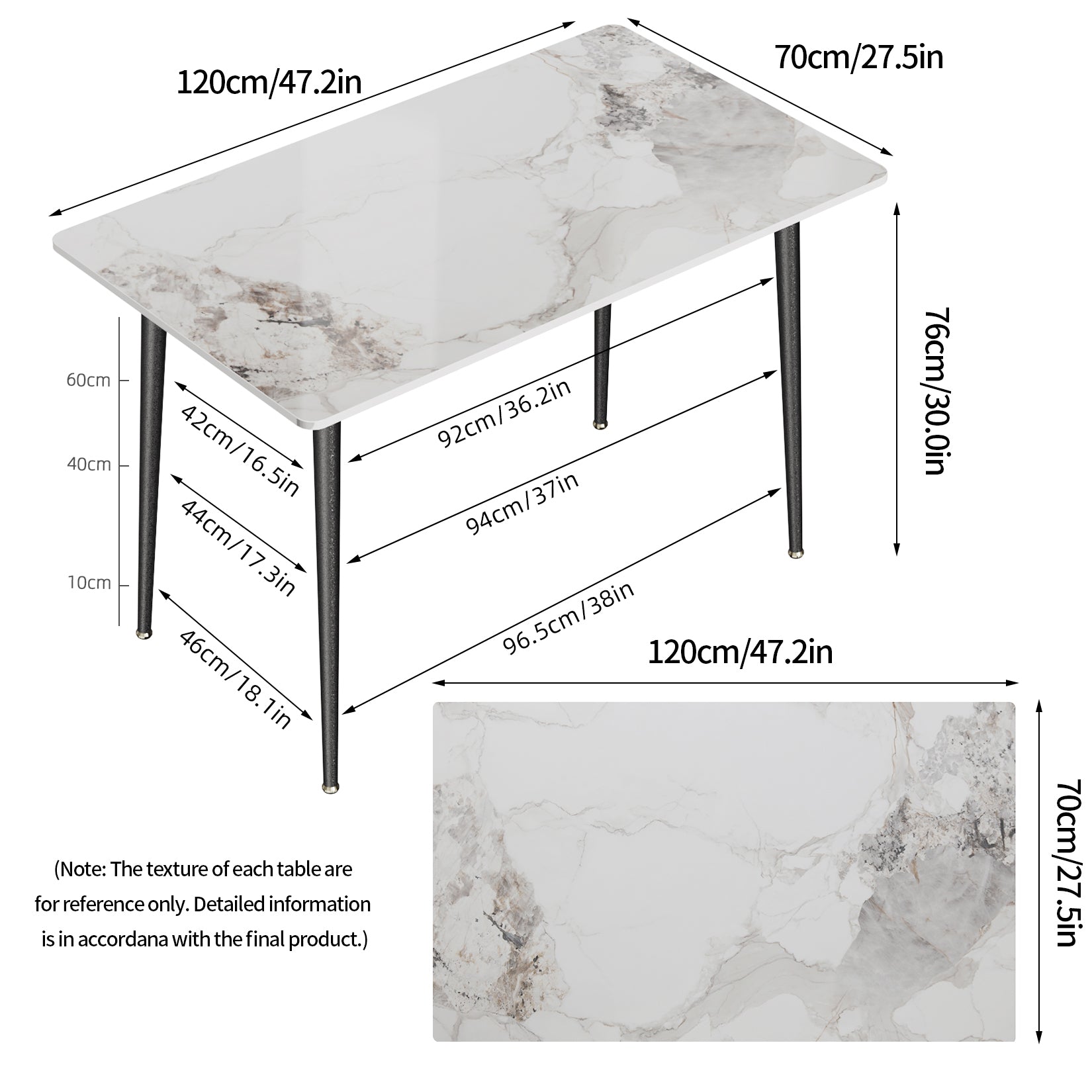 Kitchen Dining Table Rectangular No Chairs