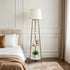 Mid Century Stativ LED Stehlampe mit Regalen