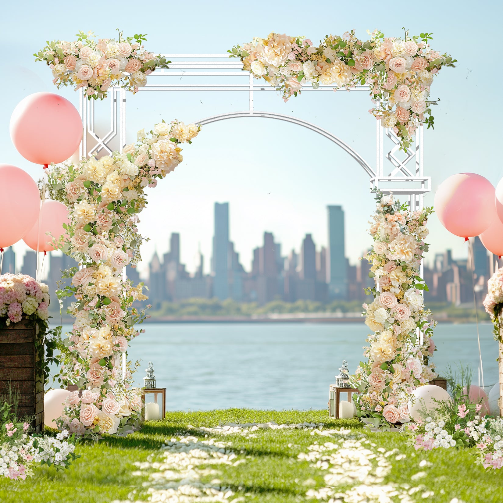 Wedding Ceremony Arch Backdrop Stand for Celebration, Garden Trellis for Plant