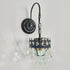 Crystals Wall Sconce: American Vintage Hardwired Crystal Wall Sconces Lighting Fixture