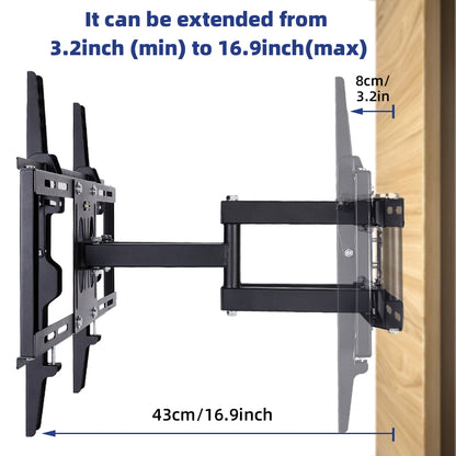 TV Wall Mount Full Motion Articulating Tilting Swivel Mount, VESA up to 400x400mm