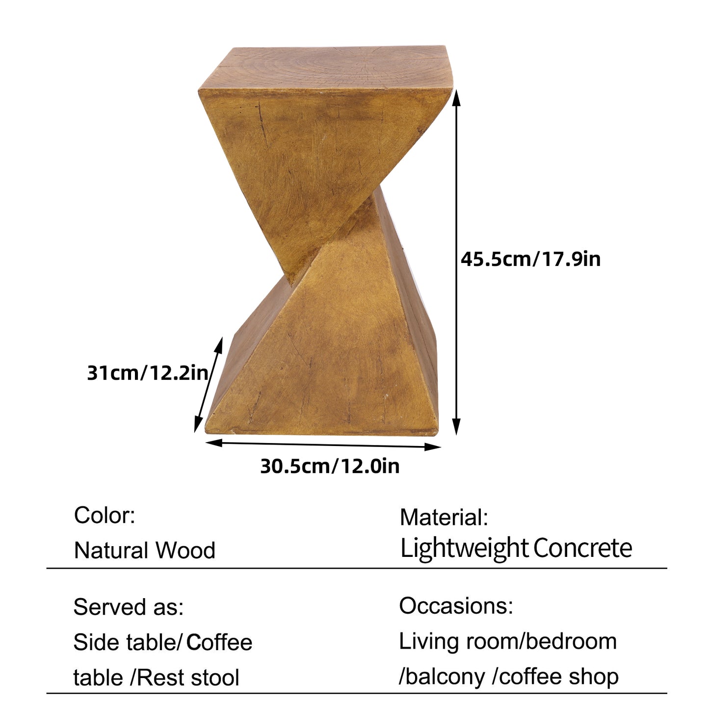 Outdoor Concrete Accent Table No Assembly - Cheaper Than Amazon