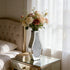 Silver Crushed Diamond Table Flower Vase for Dried Flowers Mirrored Table Centerpiece