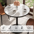 Leisure Dining Table: Round Dining Table No Chairs Sintered Stone Kitchen Coffee Table Pedestal Base