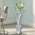 Silver 27” Tall Mirrored Vase Crushed Diamond Floor Vase Pampas Faux Flower Vase