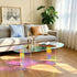 Iridescent Acrylic Coffee Table with Colorful Rainbow Effect - Add a Splash Of Color