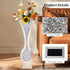 Silver 27” Tall Mirrored Vase Crushed Diamond Floor Vase Pampas Faux Flower Vase