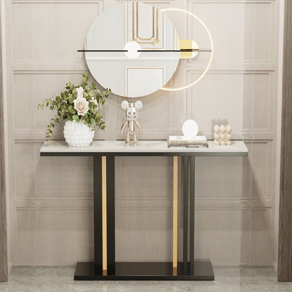 Stylish Console Table Sintered Stone Top for Entry
