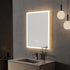 Square Bathroom Mirror Backlit Lighted Vanity Mirror