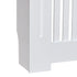 FATIVO Radiator Cover | Internal Height 81cm |  Vertical Slatted Heater Radiator Cover White MDF Radiator Cover with Wood Texture Nature Top for Living Room, Bedroom
