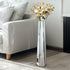 Mirrored Floor Vase: 30” Tall Mirrored Glass Flower Floor Vase for Holding Dried Flowers