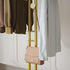 Gold Metal Coat Rack with 5 Smooth Hooks, Free Standing Clothes Stand