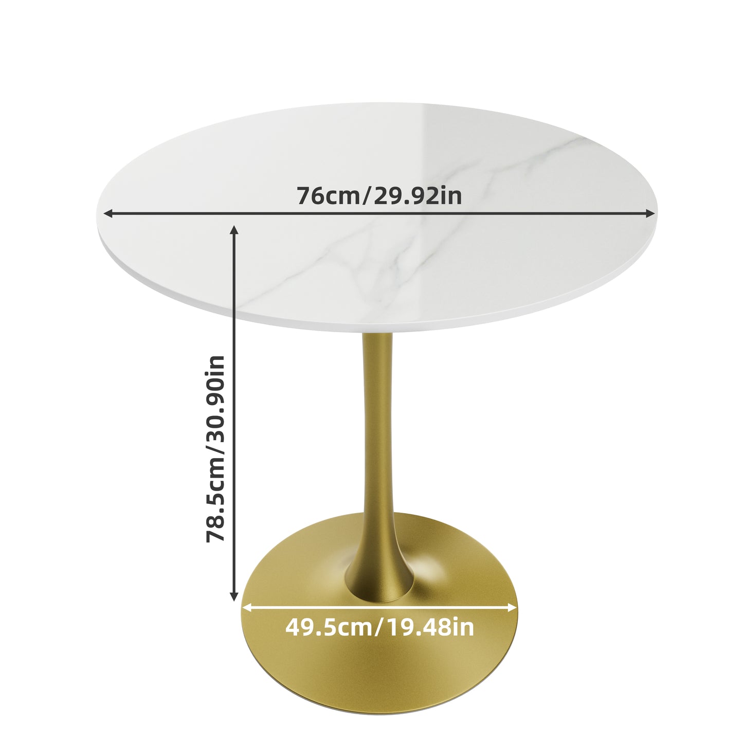 Sintered Stone Round Dining Table Kitchen Table Pedestal Base