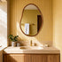 Asymmetrical Wood Frame Irregular Wall Mirror, Home Deocr Mirror, Same as Amazon
