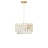 Luxurious Round Crystal Chandelier Pendant Lamp with Raindrops Oblong Crystals