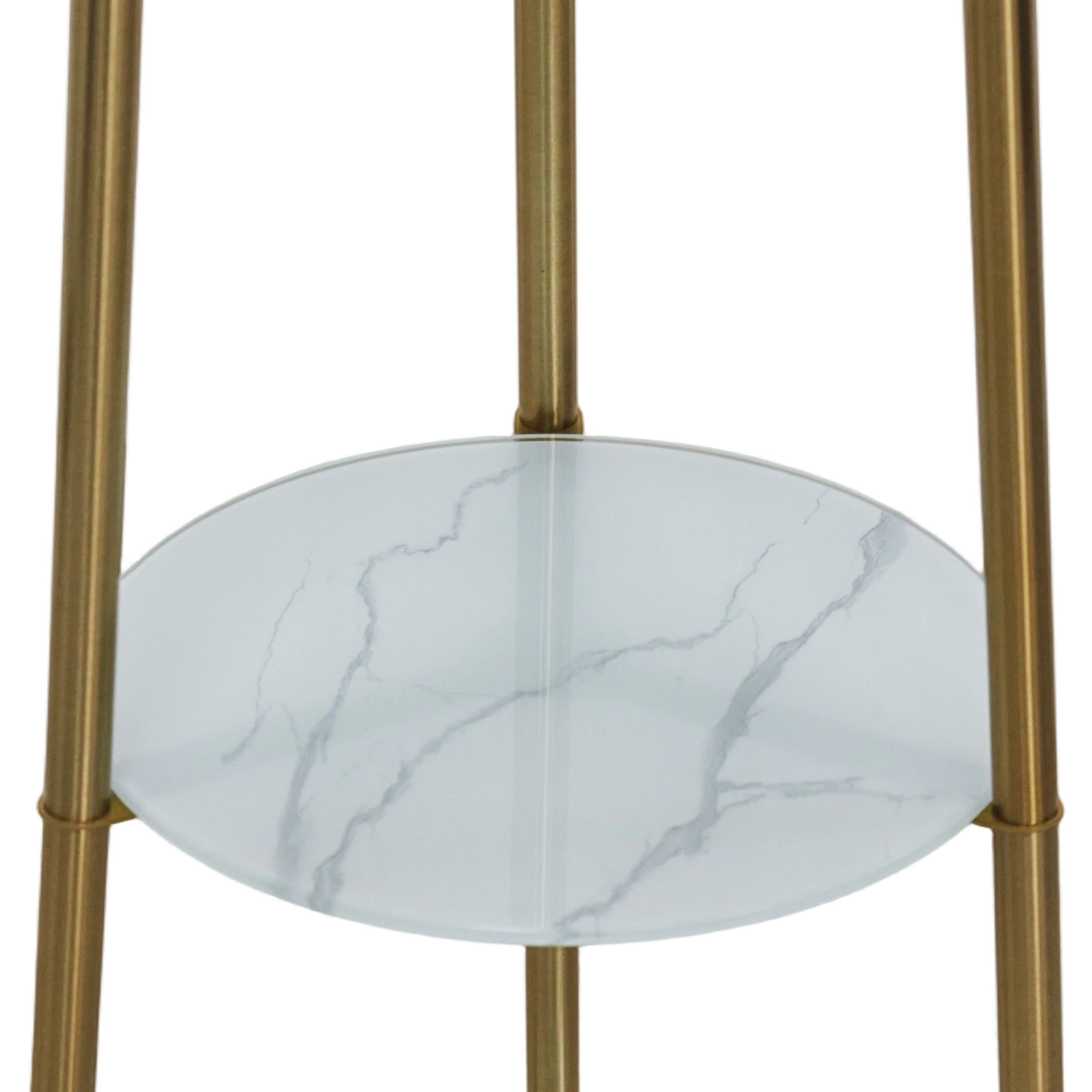 Mid Century Stativ LED Stehlampe mit Regalen