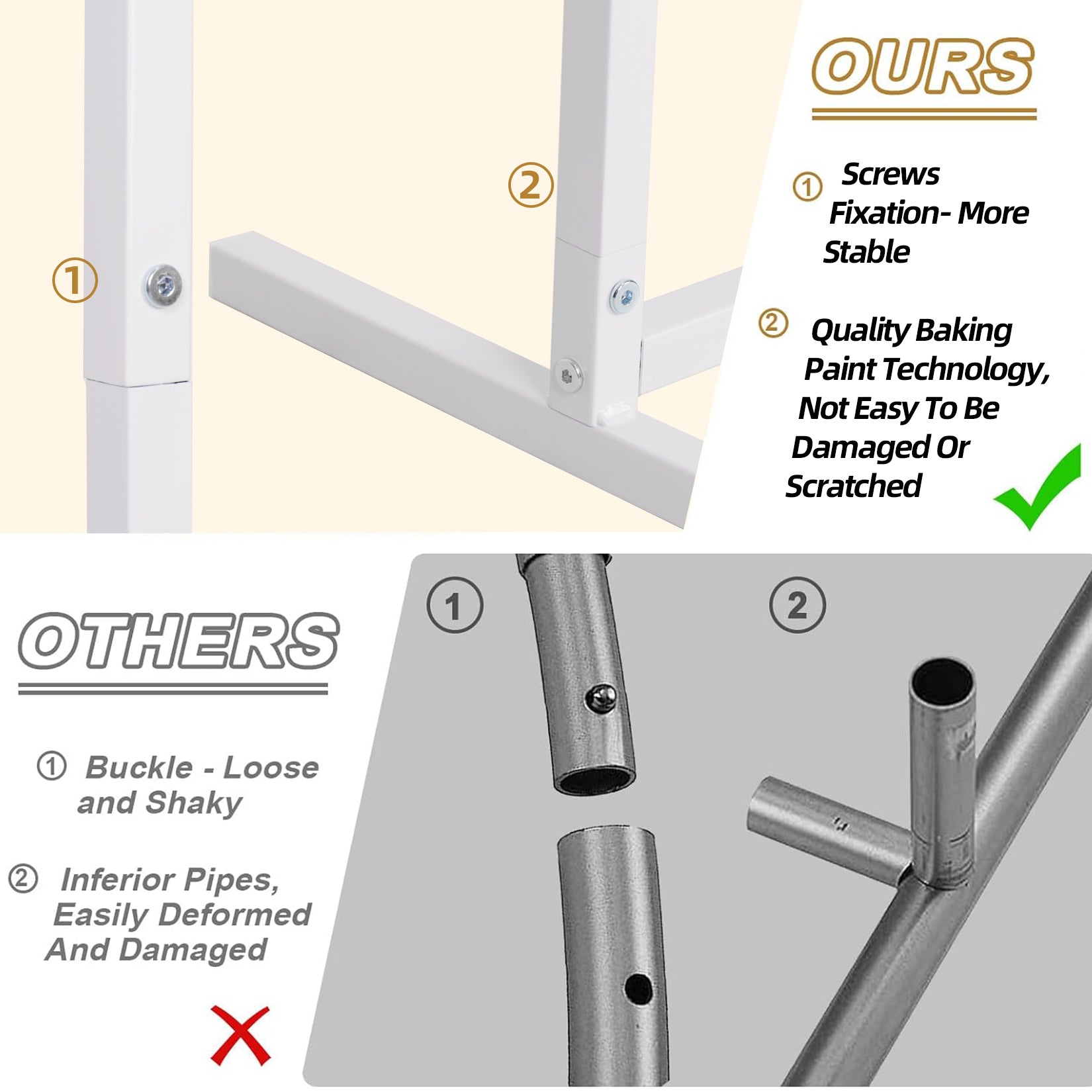 Set of 3 White Metal Wedding Arch Backdrop Stand