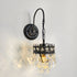 Crystals Wall Sconce: American Vintage Hardwired Crystal Wall Sconces Lighting Fixture