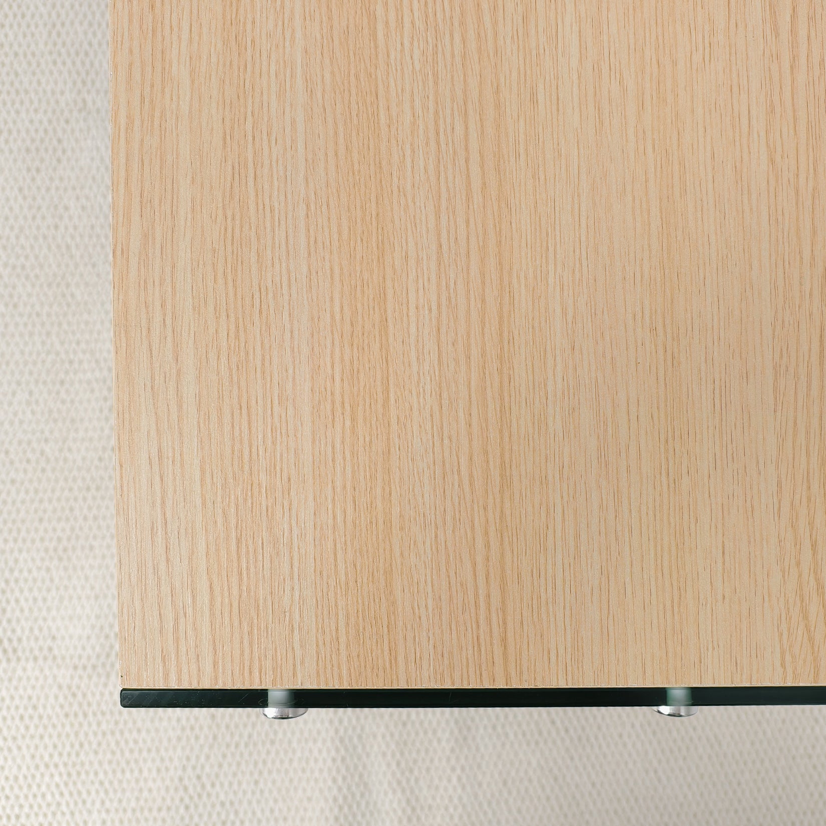 Rectangular Coffee Table: New Release Wood-tone MDF Coffee Table with Tempered Glass Legs